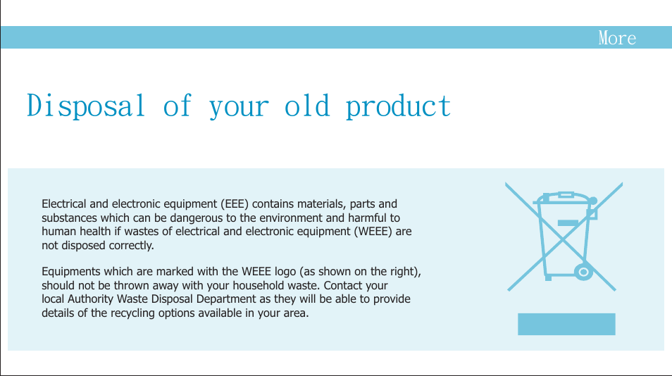 页 18, Disposal of your old product | Curtis MPS2015UK User Manual | Page 18 / 19