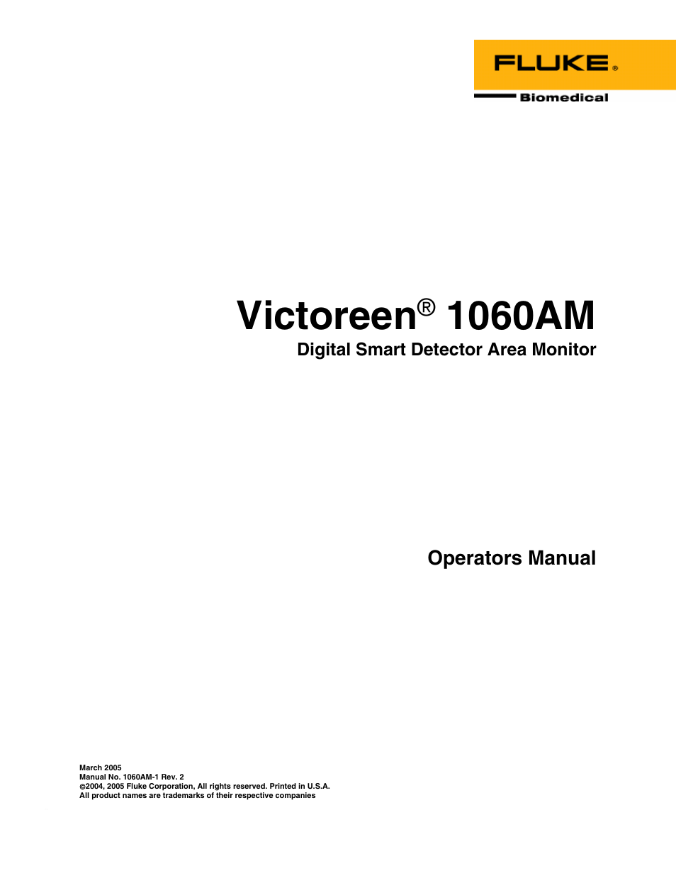 Fluke Biomedical 1060AM User Manual | 26 pages