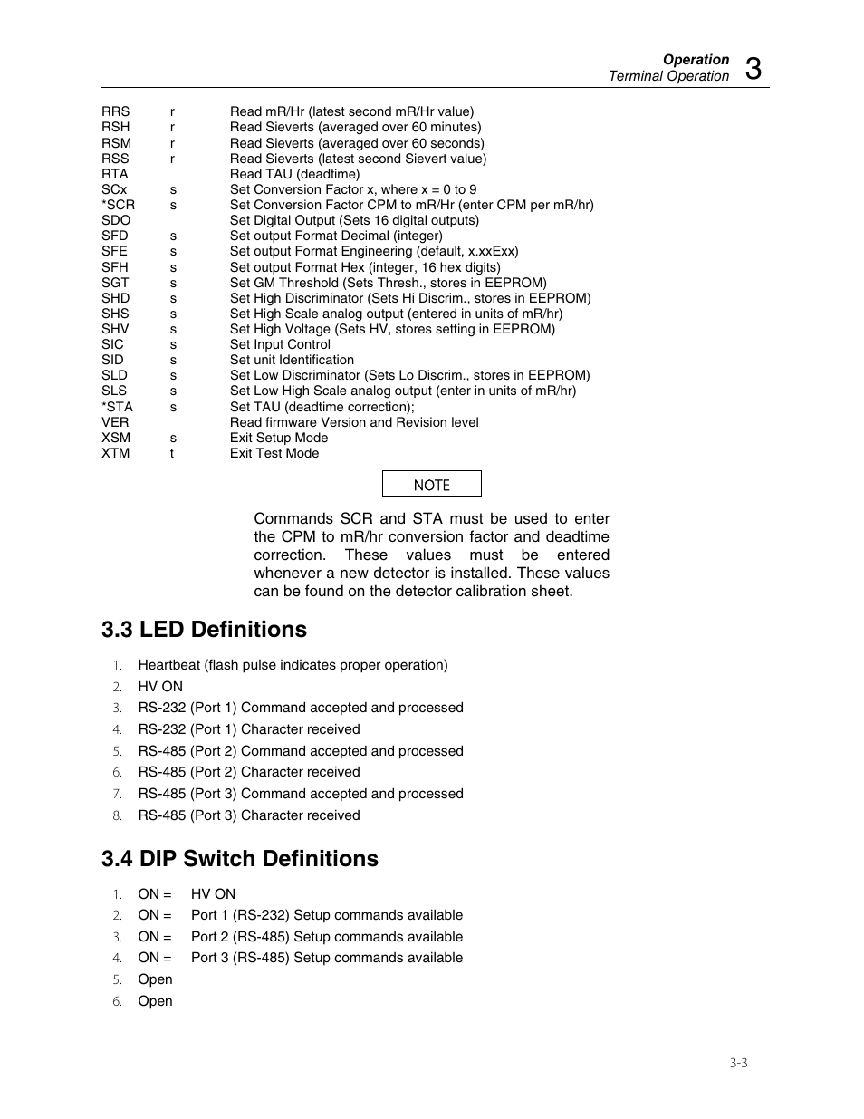 3 led definitions, 4 dip switch definitions | Fluke Biomedical 1060AM User Manual | Page 19 / 26