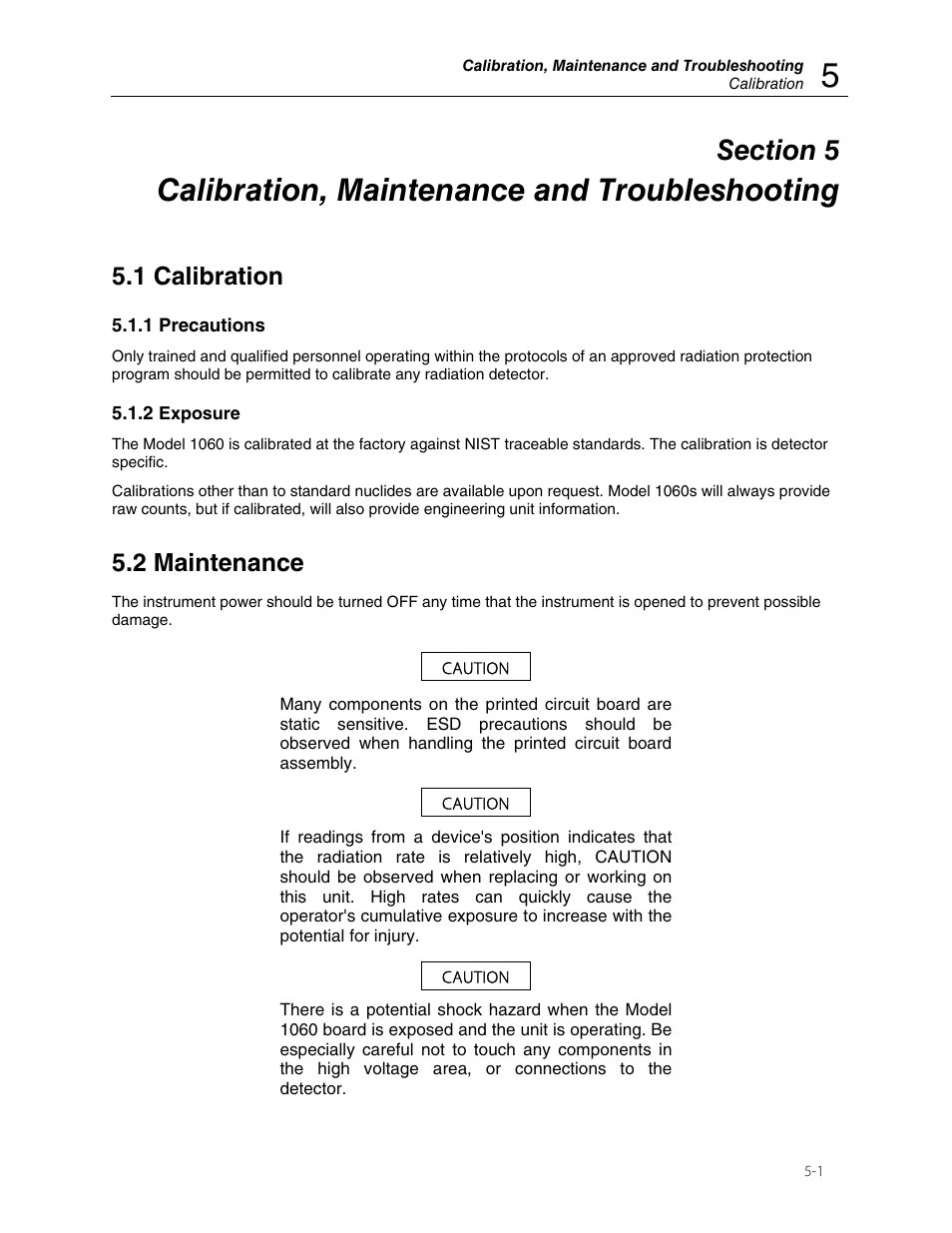 Calibration, maintenance and troubleshooting, 1 calibration, 2 maintenance | Fluke Biomedical 1060AM User Manual | Page 23 / 26