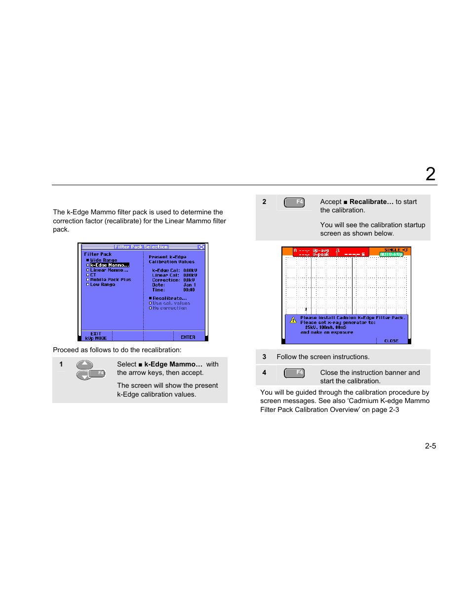 K-edge mammo filter pack | Fluke Biomedical 199XRAY User Manual | Page 13 / 22