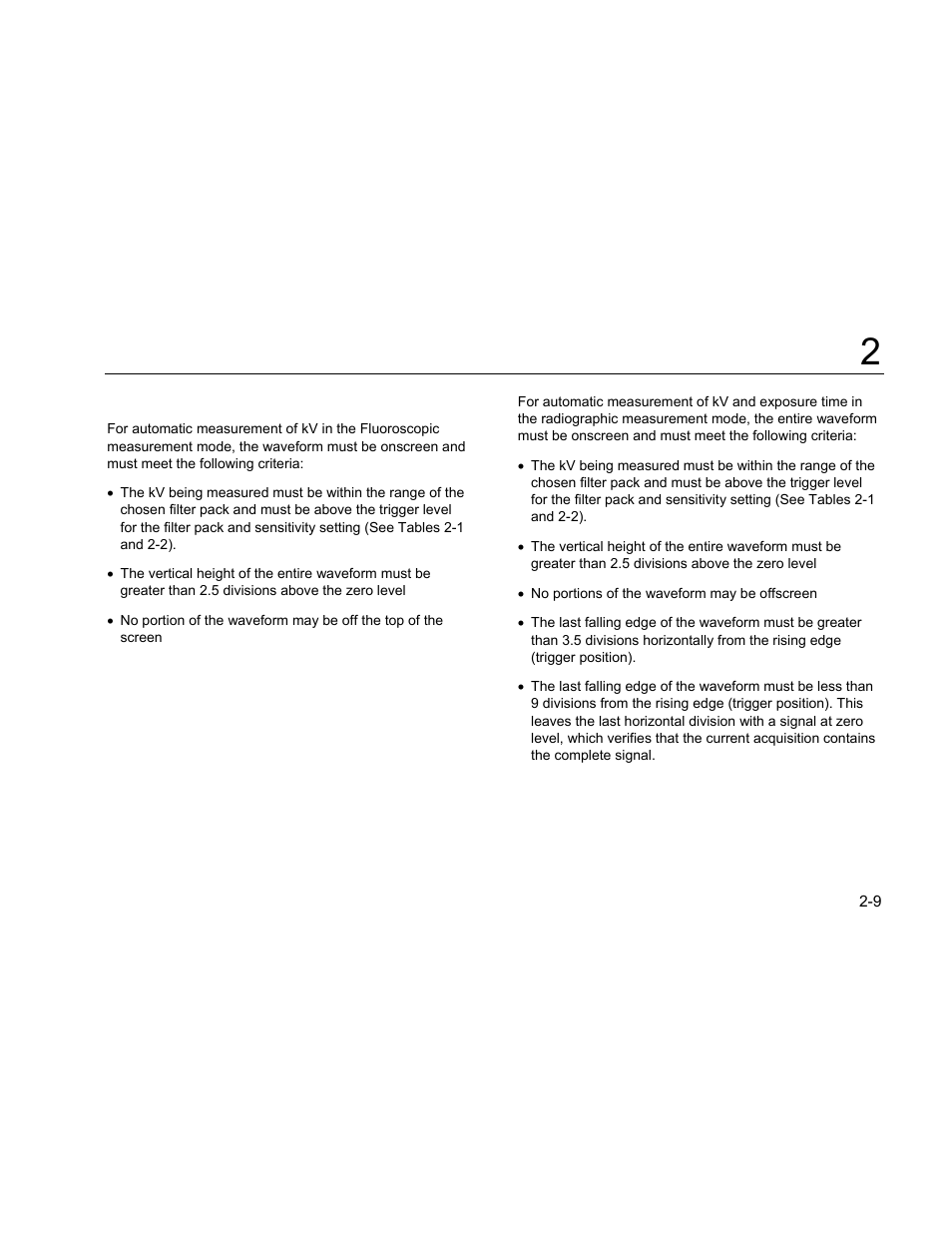 Auto kvp mode waveform requirements | Fluke Biomedical 199XRAY User Manual | Page 17 / 22