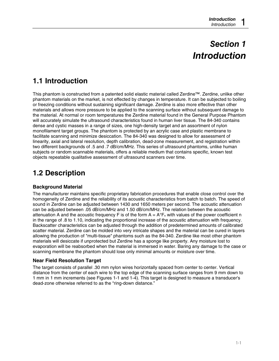 Introduction, 1 introduction, 2 description | Fluke Biomedical 84-340 User Manual | Page 5 / 12