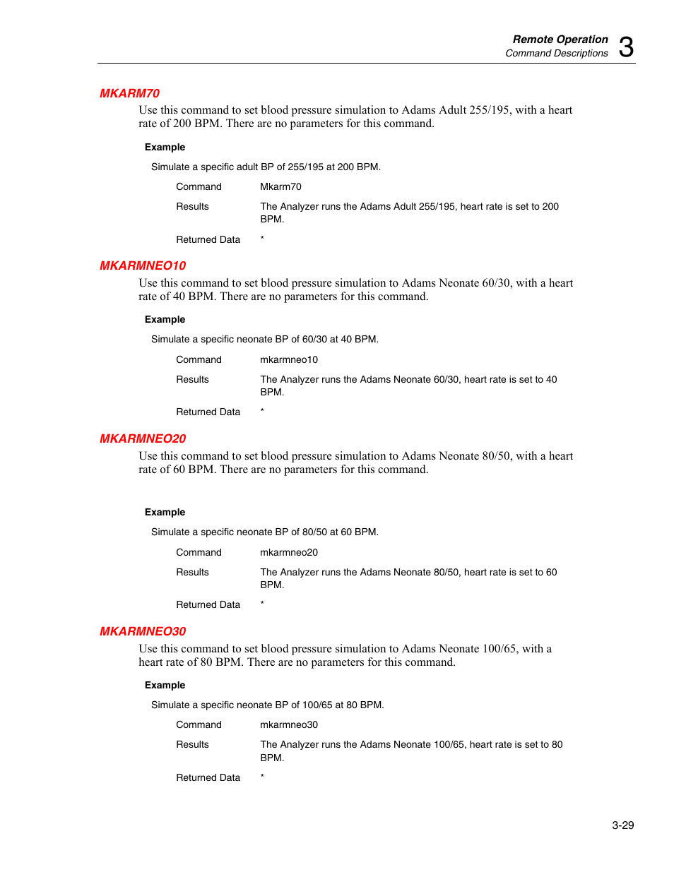 Mkarm70, Mkarmneo10, Mkarmneo20 | Mkarmneo30 | Fluke Biomedical Cufflink User Manual | Page 103 / 150