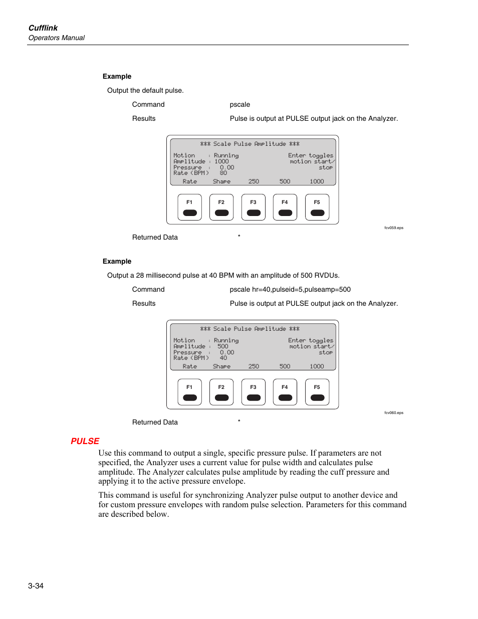 Pulse | Fluke Biomedical Cufflink User Manual | Page 108 / 150