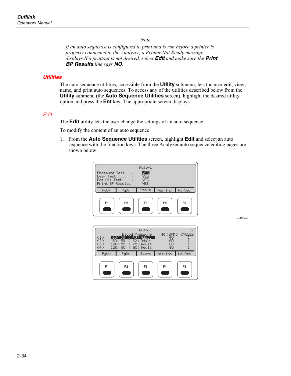 Utilities | Fluke Biomedical Cufflink User Manual | Page 62 / 150