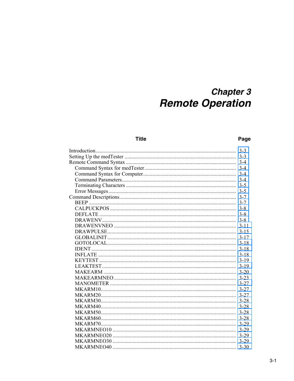 Remote operation, Chapter 3 | Fluke Biomedical Cufflink User Manual | Page 75 / 150