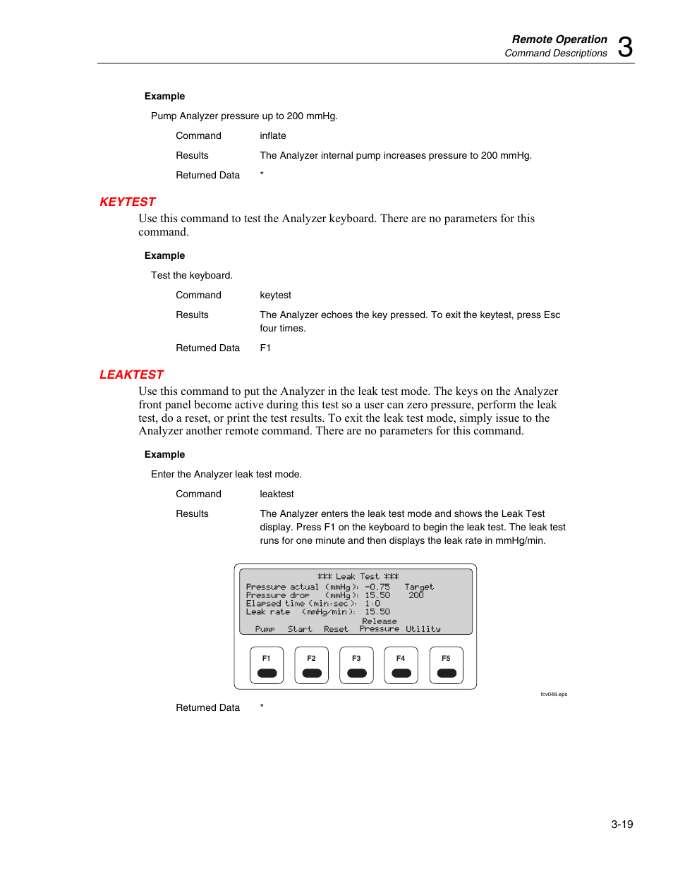 Keytest, Leaktest | Fluke Biomedical Cufflink User Manual | Page 93 / 150