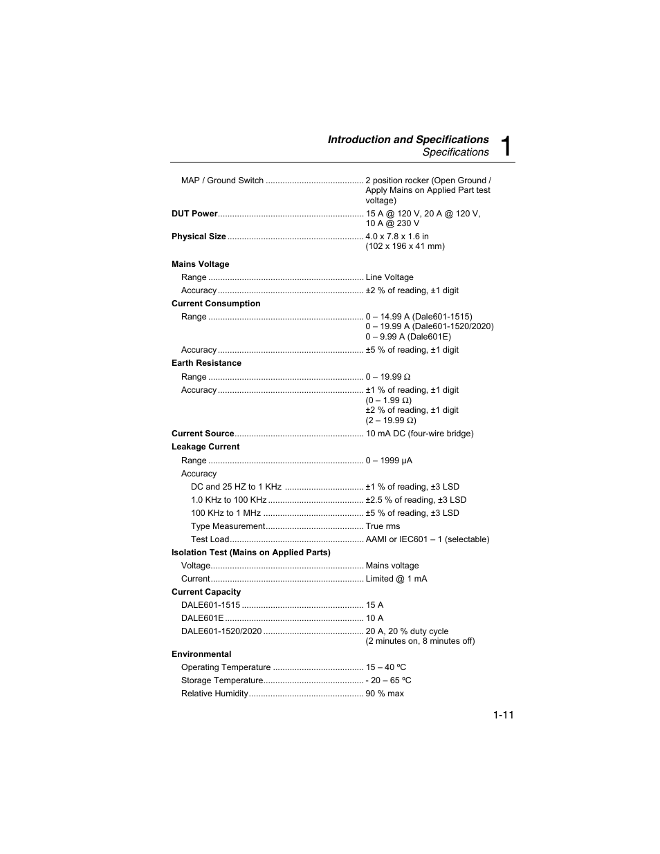 Fluke Biomedical DALE601 User Manual | Page 21 / 54