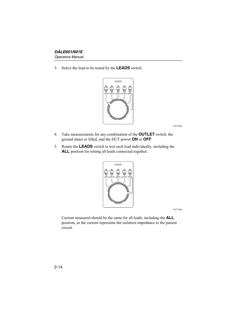 Fluke Biomedical DALE601 User Manual | Page 38 / 54