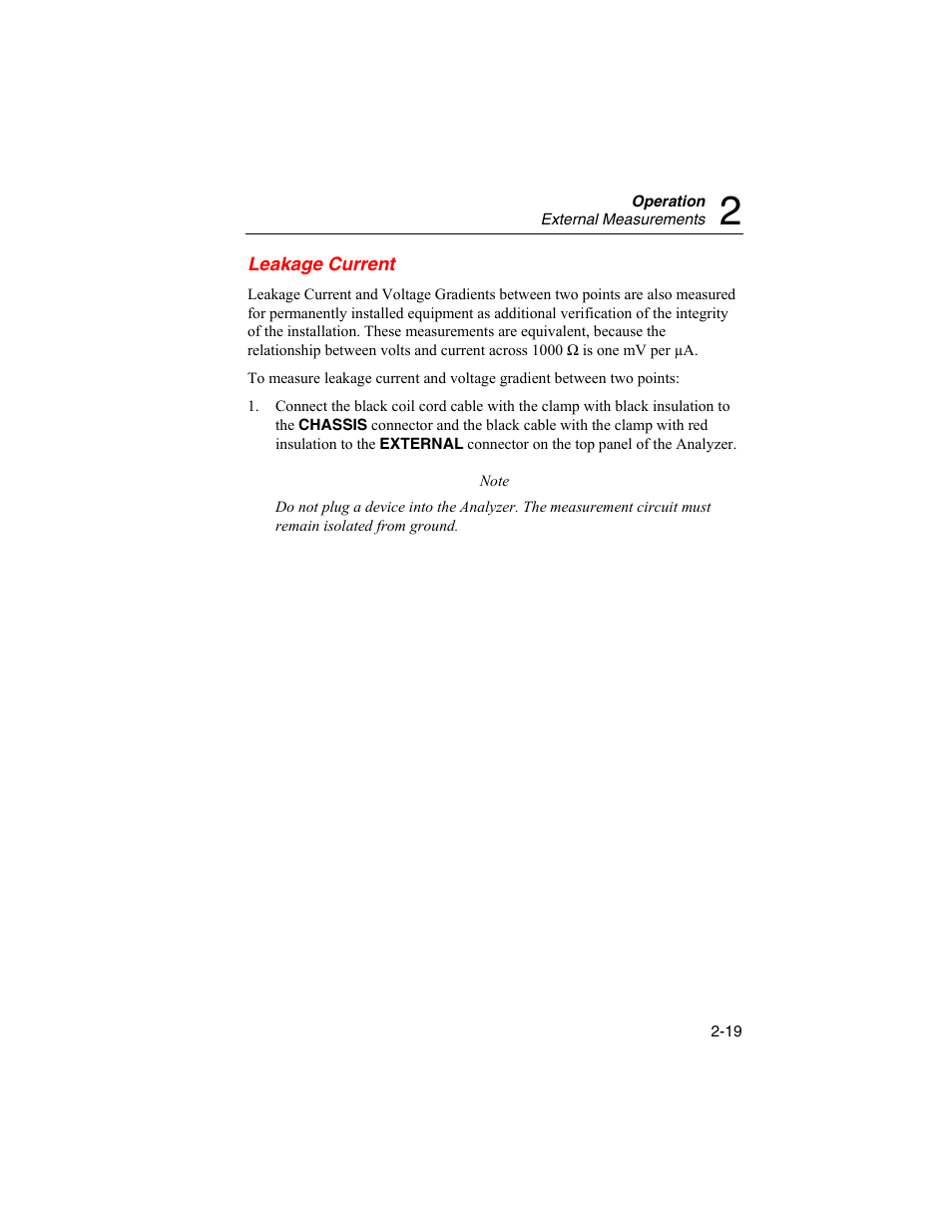 Leakage current | Fluke Biomedical DALE601 User Manual | Page 43 / 54