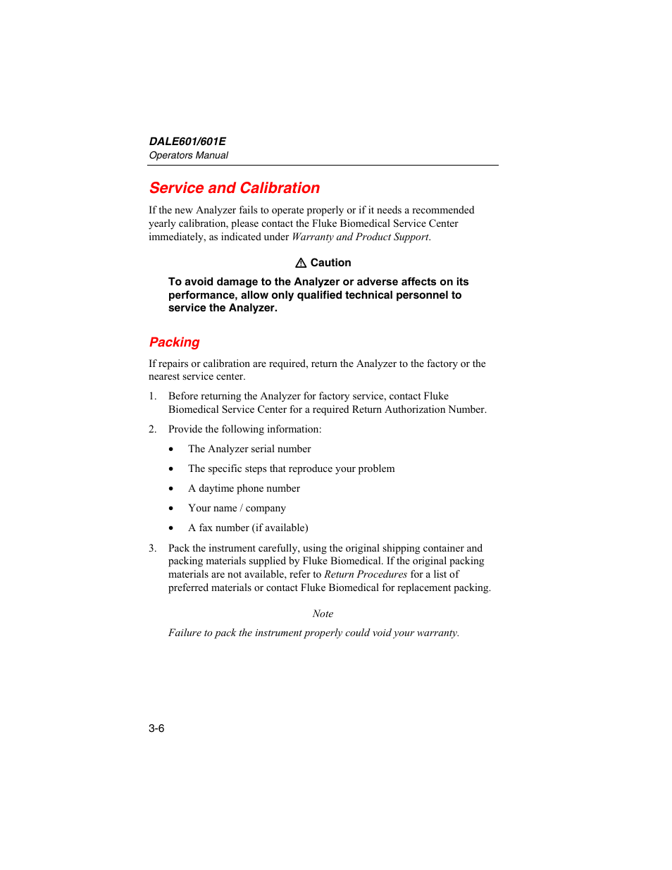 Service and calibration | Fluke Biomedical DALE601 User Manual | Page 52 / 54