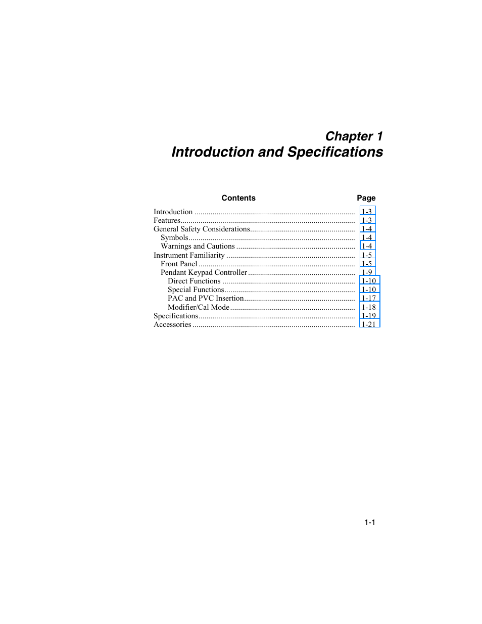 Introduction and specifications, Chapter 1 | Fluke Biomedical DataSim 6100 User Manual | Page 13 / 64