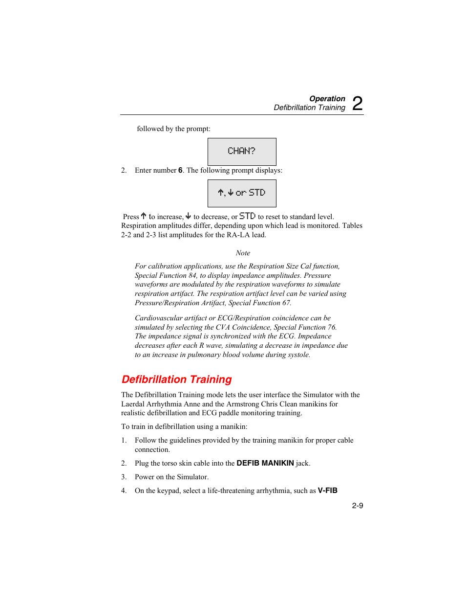 Defibrillation training | Fluke Biomedical DataSim 6100 User Manual | Page 45 / 64
