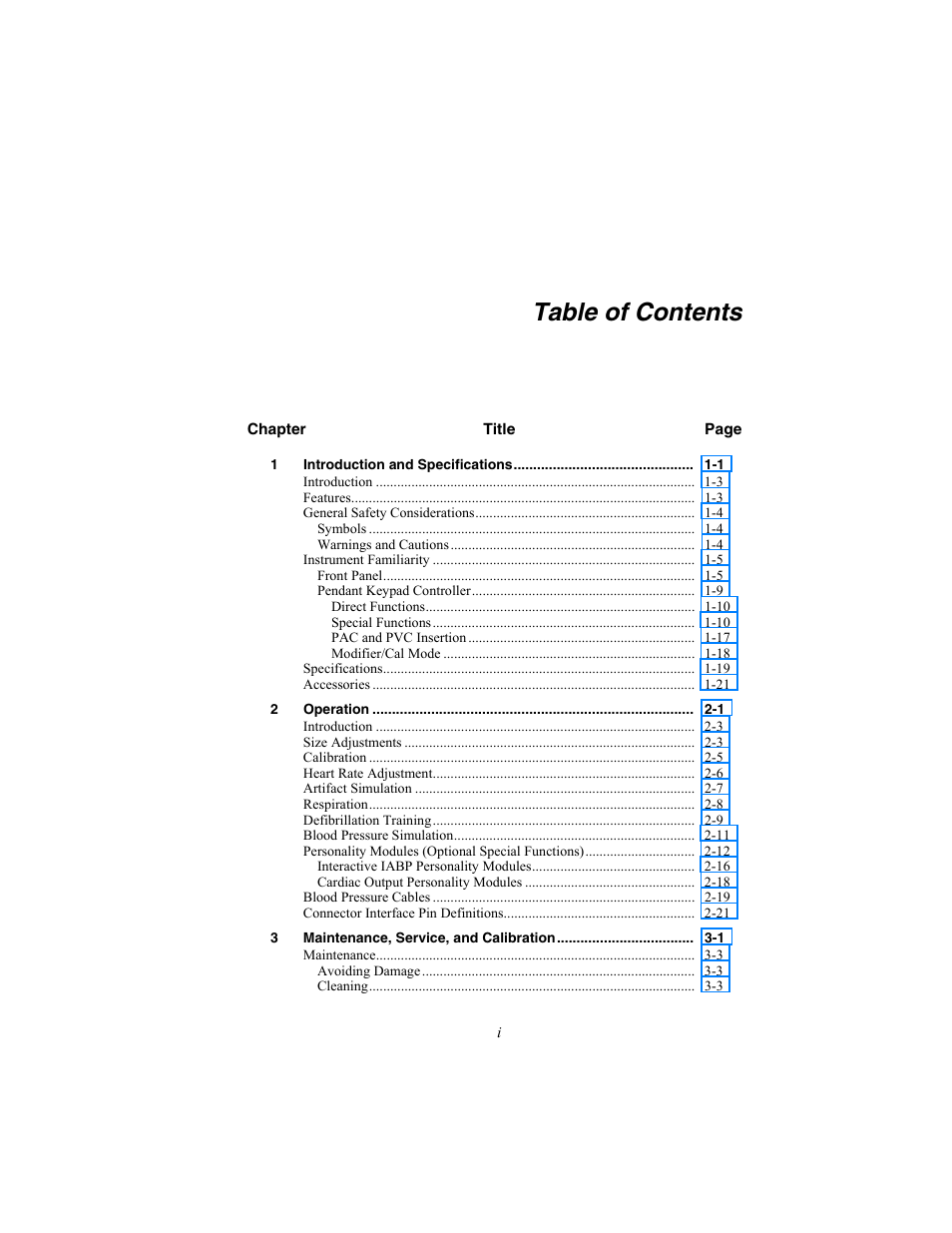 Fluke Biomedical DataSim 6100 User Manual | Page 7 / 64