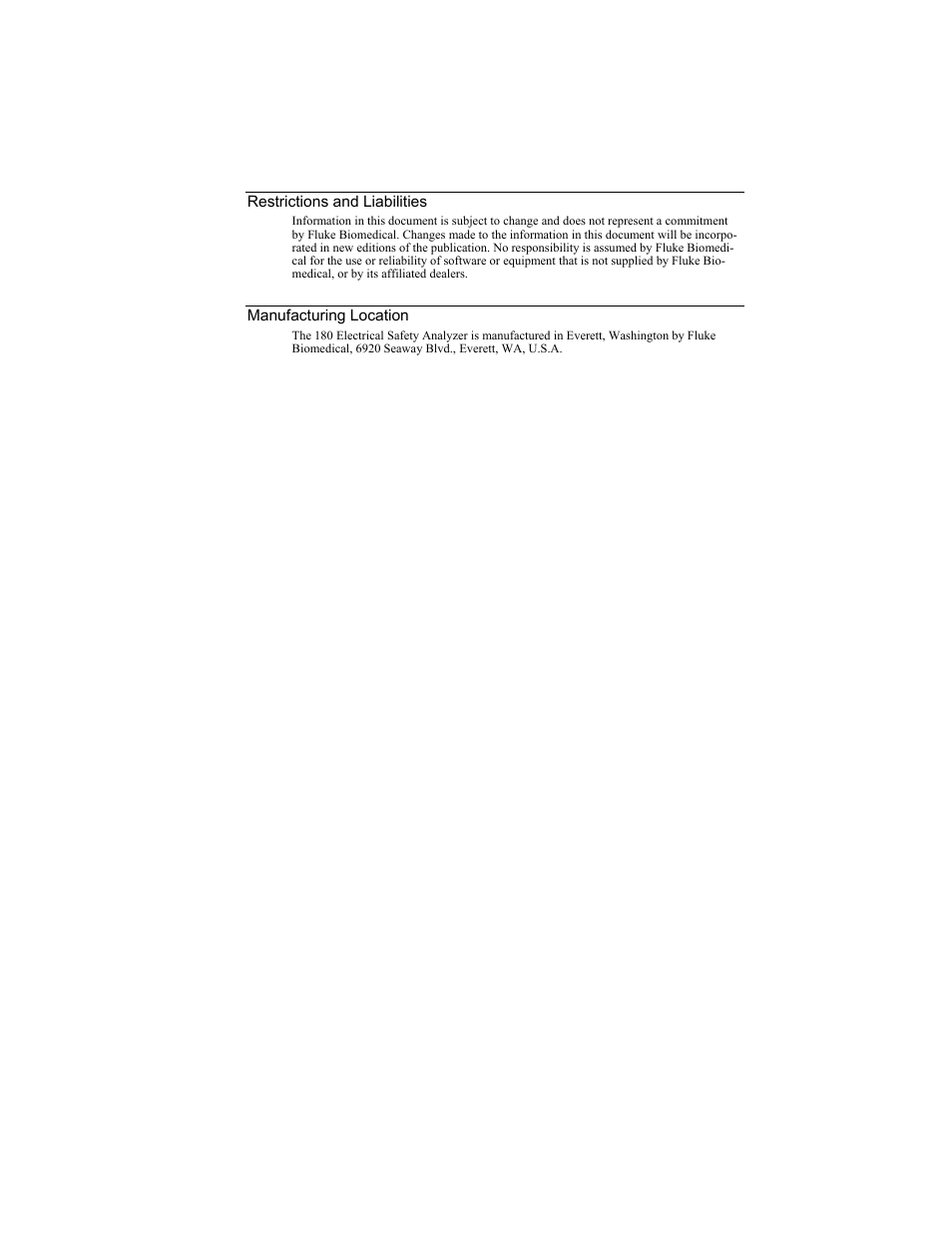 Fluke Biomedical ESA180 User Manual | Page 5 / 46