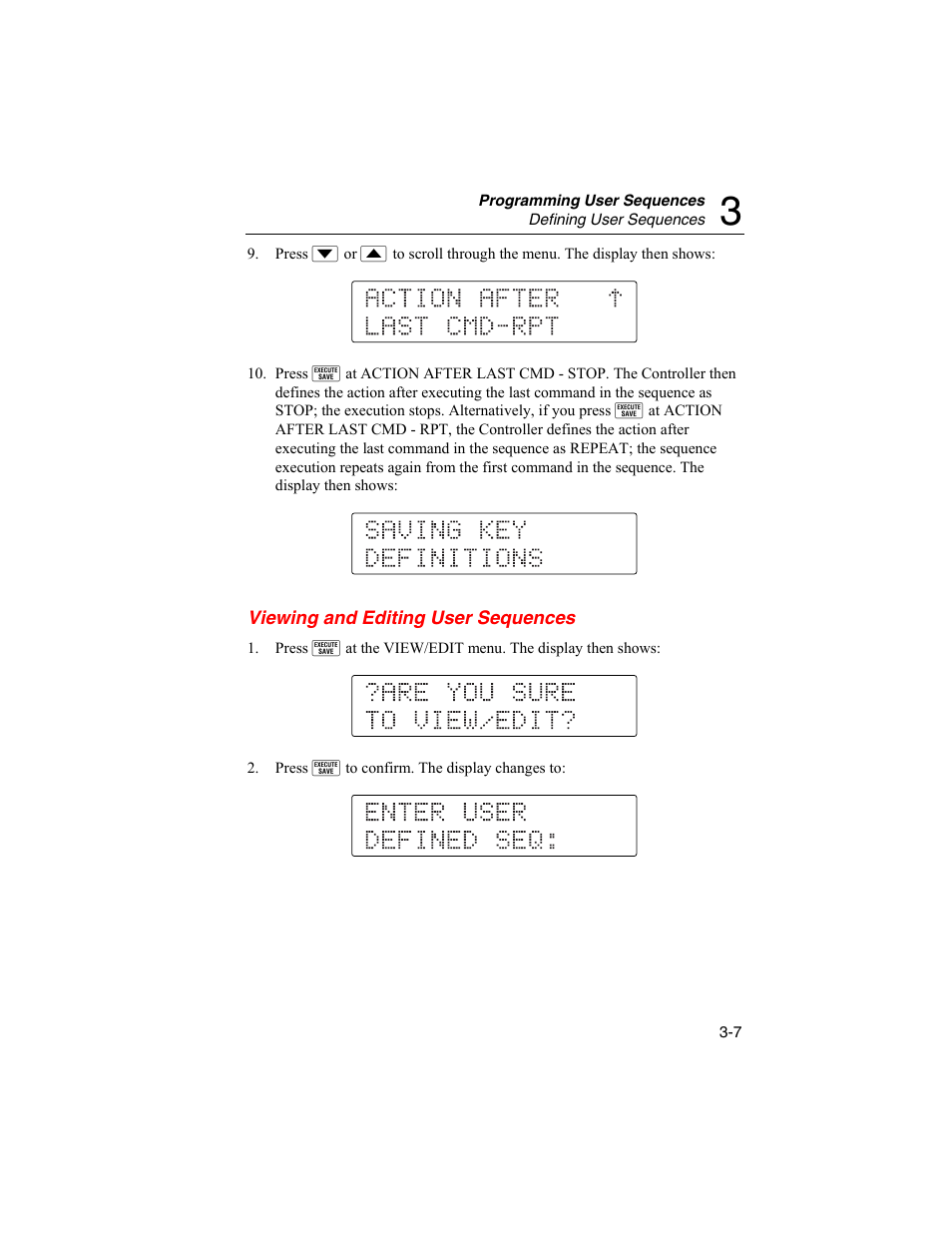 Viewing and editing user sequences | Fluke Biomedical HHC3 User Manual | Page 33 / 106