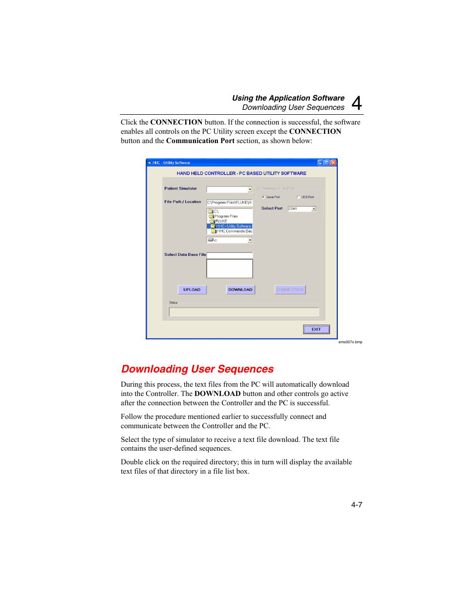 Downloading user sequences | Fluke Biomedical HHC3 User Manual | Page 59 / 106