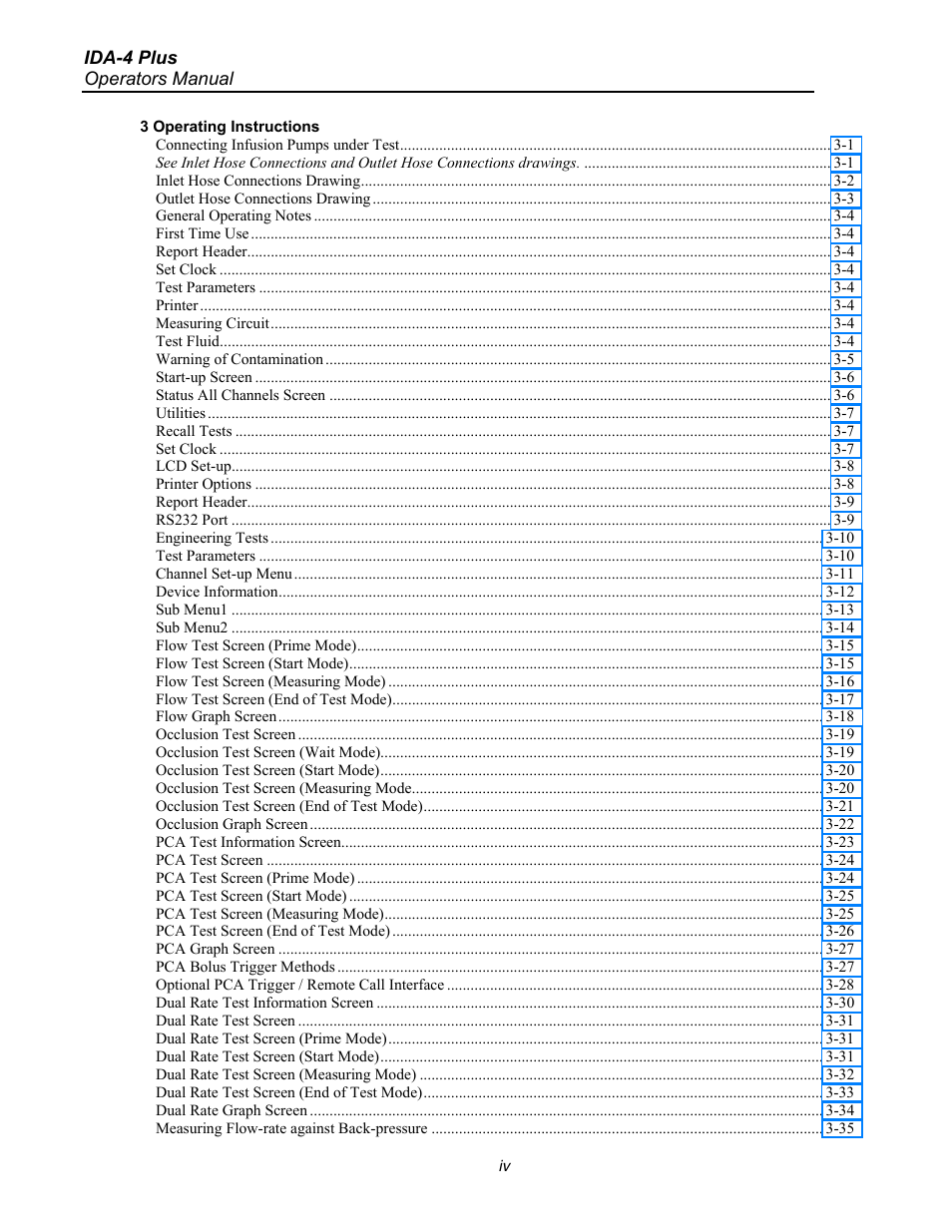 Fluke Biomedical IDA-4 Plus User Manual | Page 6 / 74