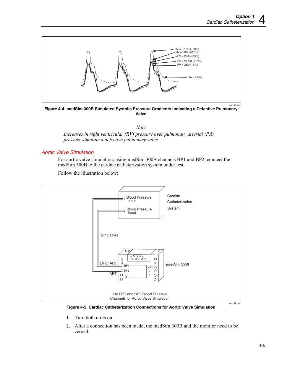 Aortic valve simulation | Fluke Biomedical medSim 300B User Manual | Page 103 / 158