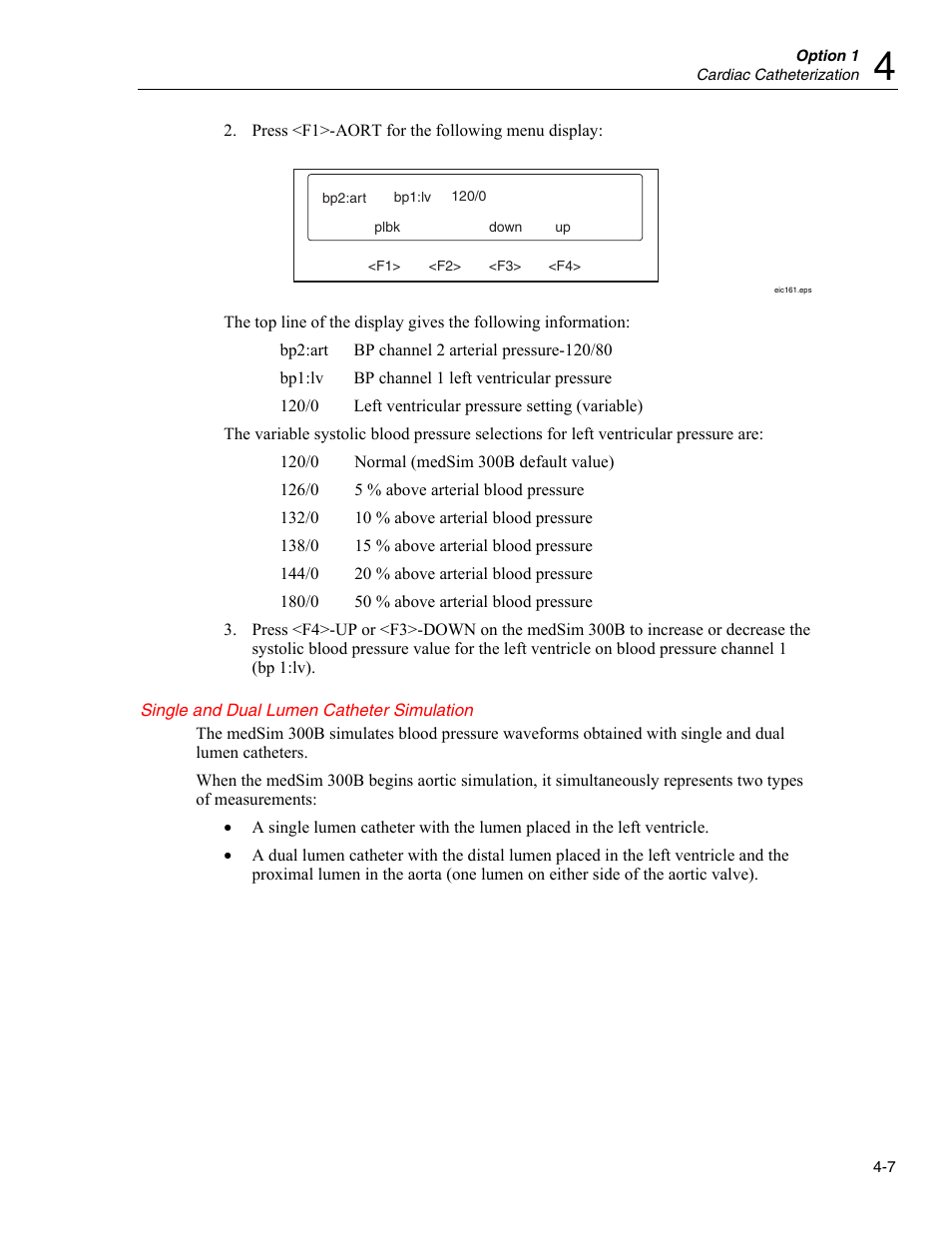 Single and dual lumen catheter simulation | Fluke Biomedical medSim 300B User Manual | Page 105 / 158