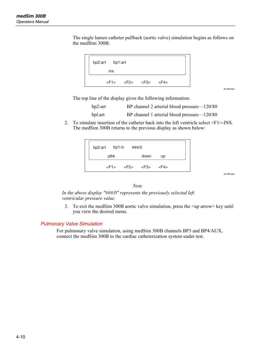 Pulmonary valve simulation | Fluke Biomedical medSim 300B User Manual | Page 108 / 158