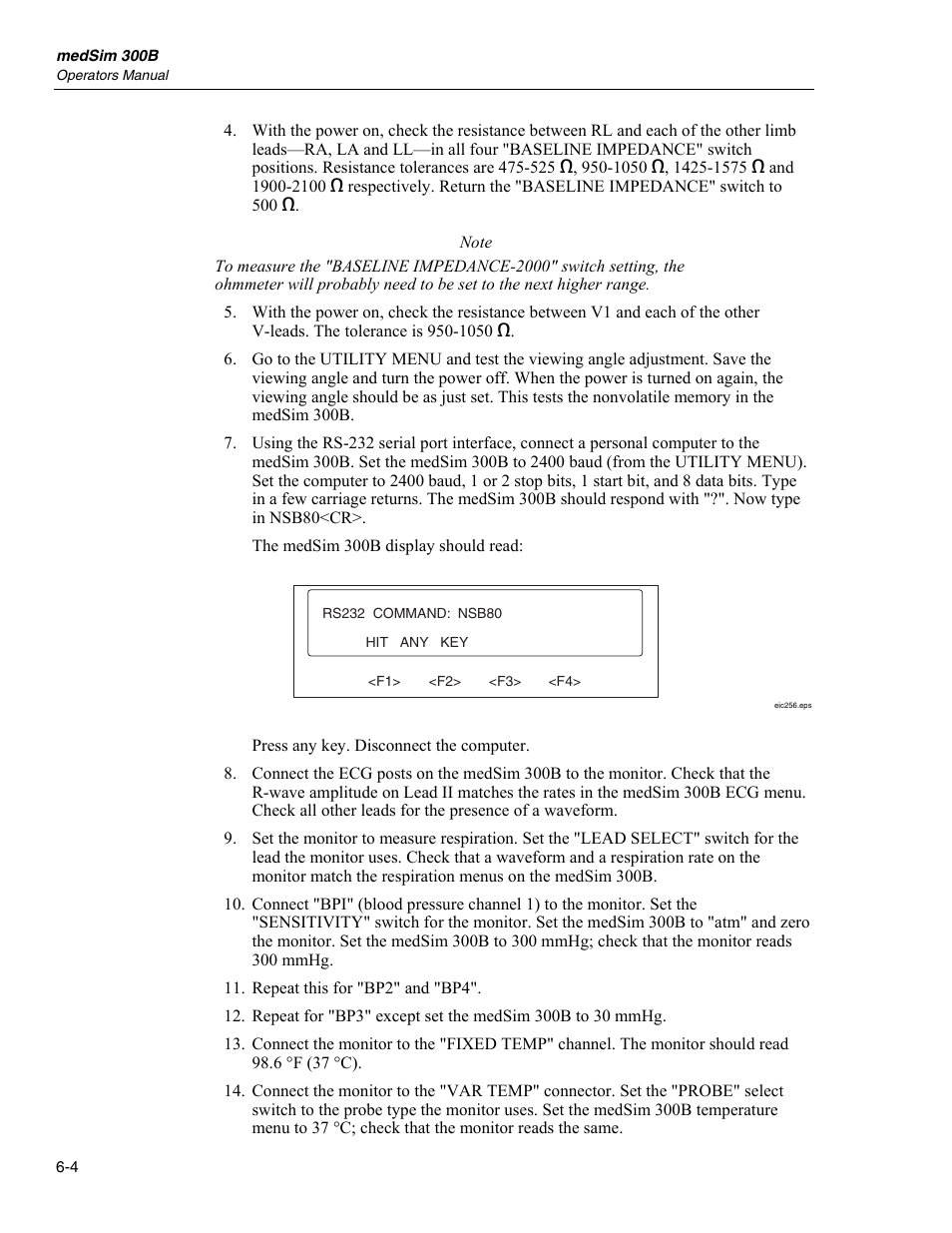 Fluke Biomedical medSim 300B User Manual | Page 152 / 158