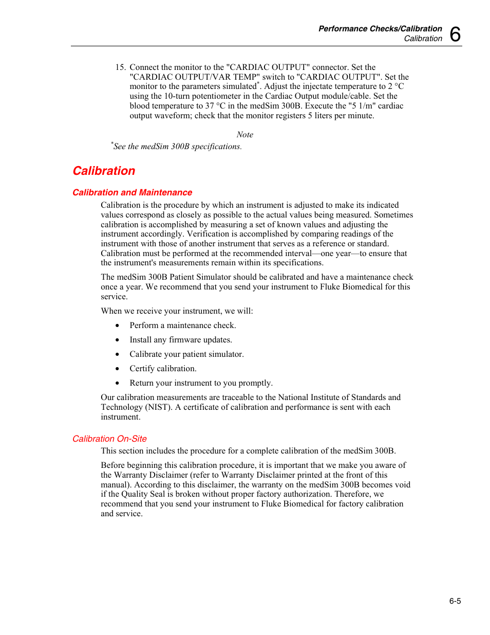 Calibration, Calibration and maintenance, Calibration on-site | Fluke Biomedical medSim 300B User Manual | Page 153 / 158