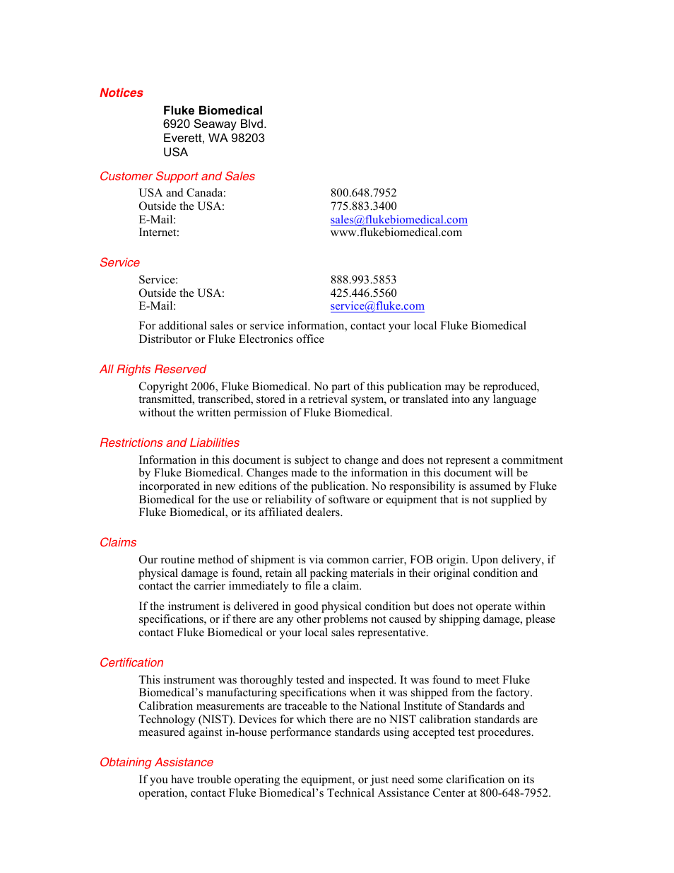 Fluke Biomedical medSim 300B User Manual | Page 3 / 158