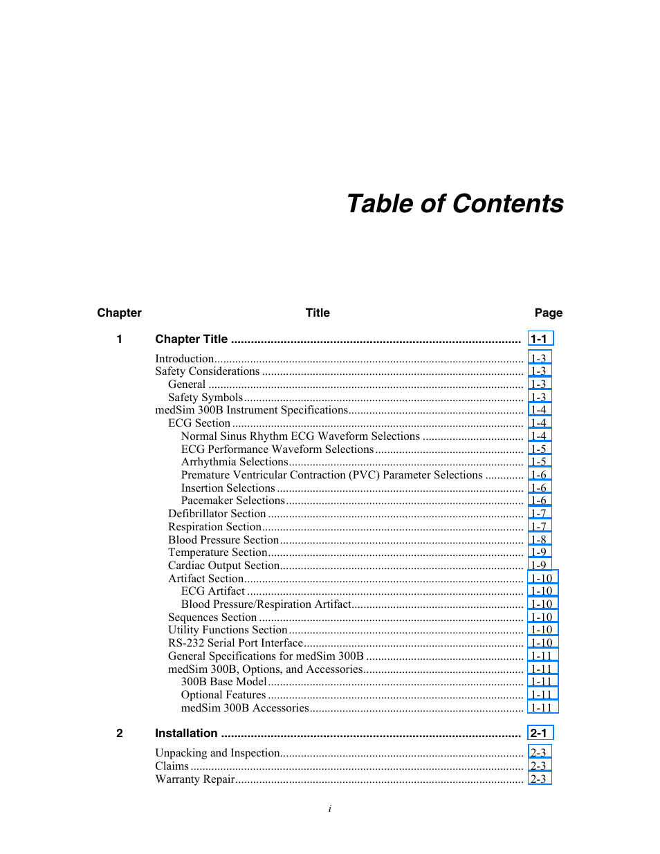 Fluke Biomedical medSim 300B User Manual | Page 5 / 158