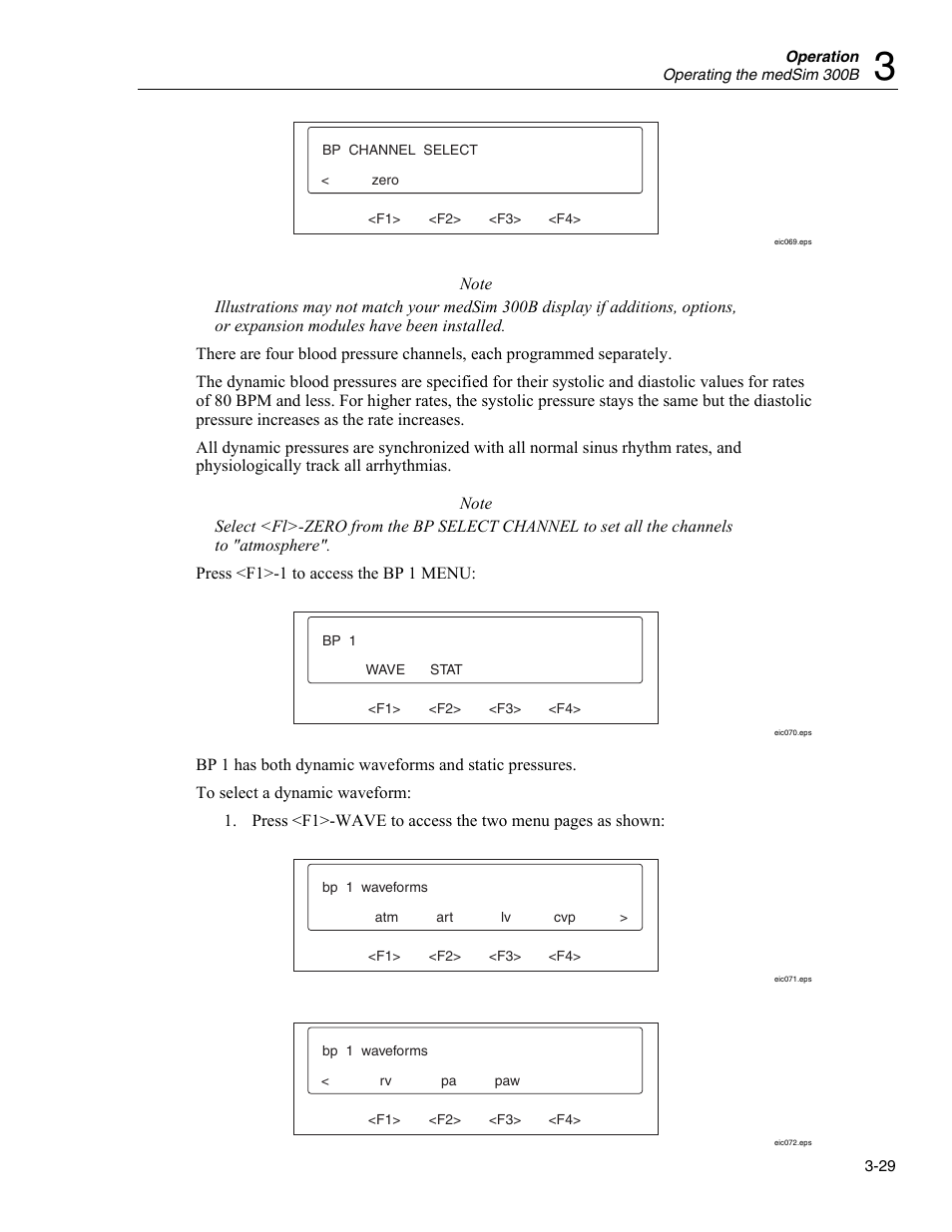 Function select - blood pressure menu | Fluke Biomedical medSim 300B User Manual | Page 57 / 158