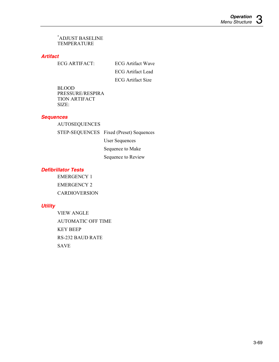 Respiration, Blood pressure channel select, Temperature | Cardiac output | Fluke Biomedical medSim 300B User Manual | Page 97 / 158