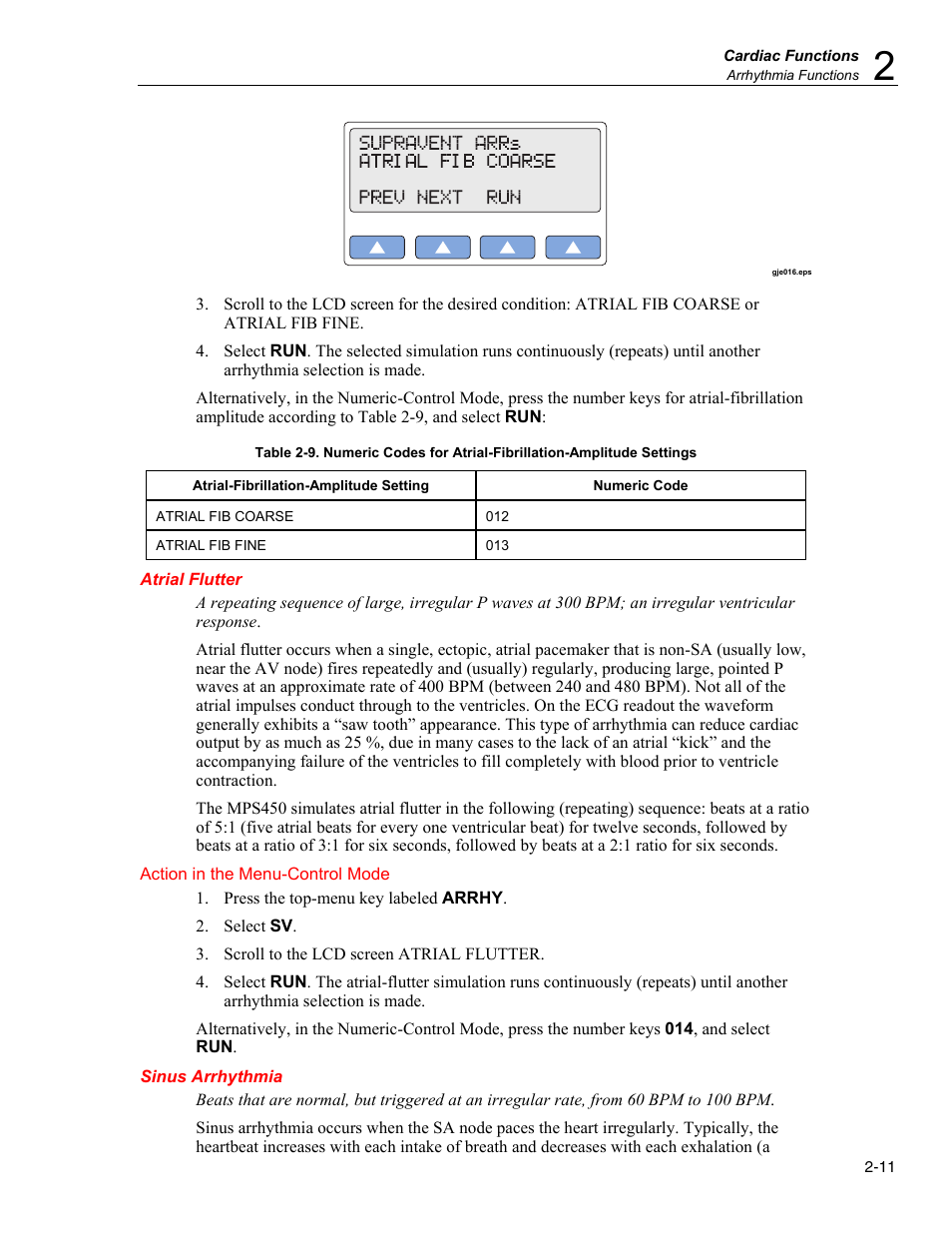 Atrial flutter, Sinus arrhythmia | Fluke Biomedical MPS450 User Manual | Page 43 / 126