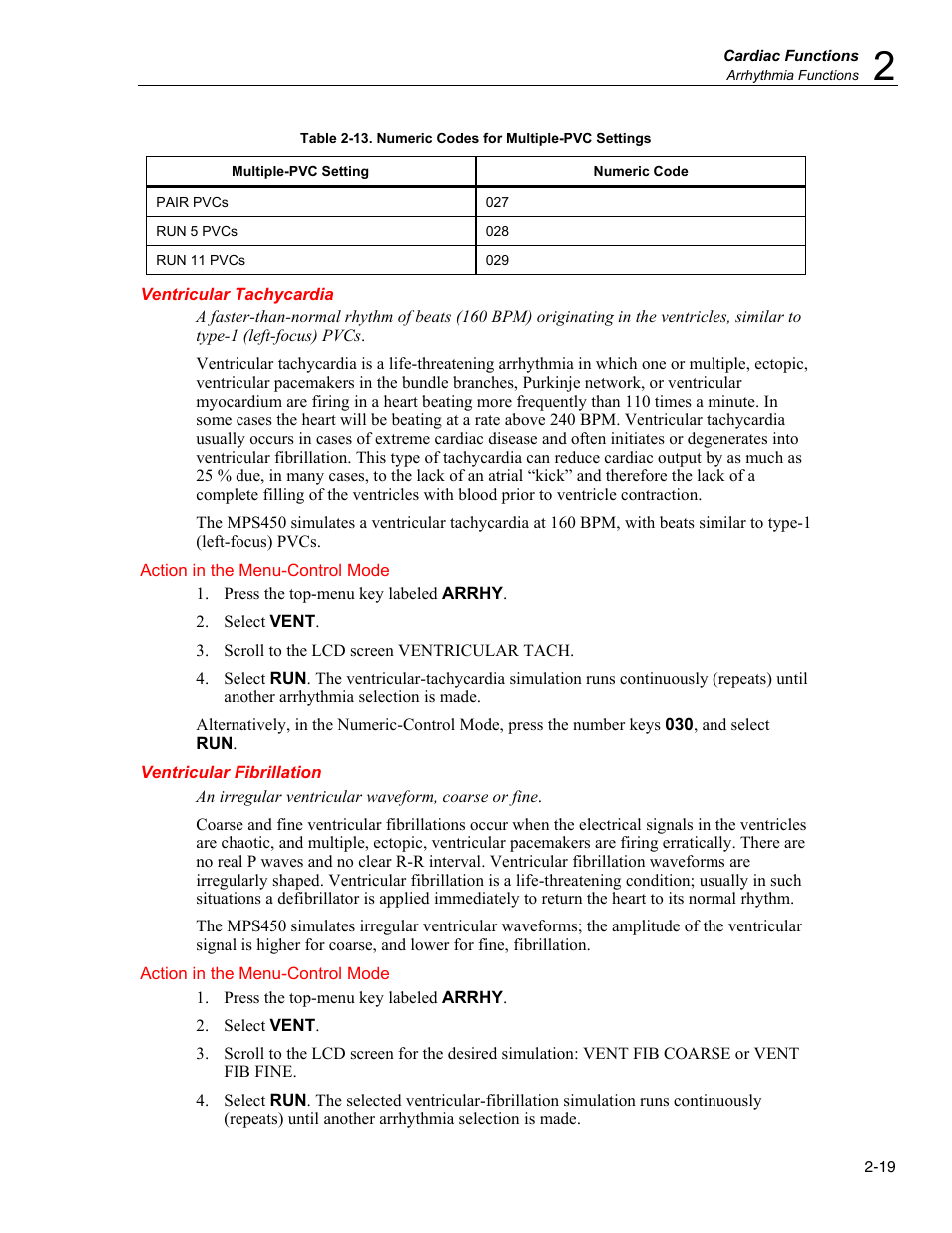 Ventricular tachycardia, Ventricular fibrillation | Fluke Biomedical MPS450 User Manual | Page 51 / 126