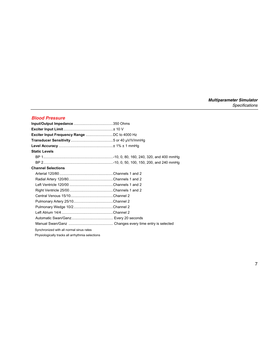 Blood pressure | Fluke Biomedical PS420 User Manual | Page 17 / 42