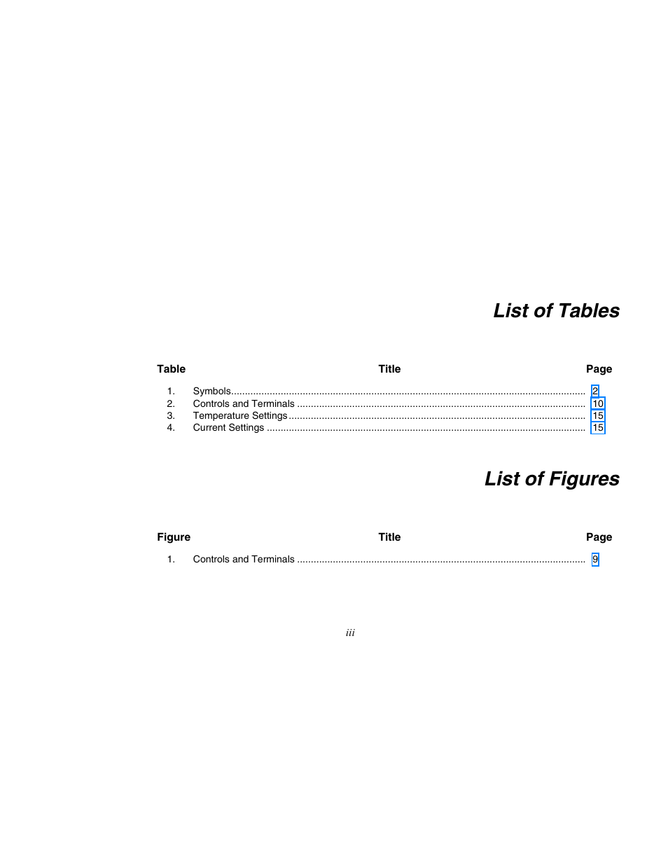 List of tables, List of figures | Fluke Biomedical PS420 User Manual | Page 9 / 42