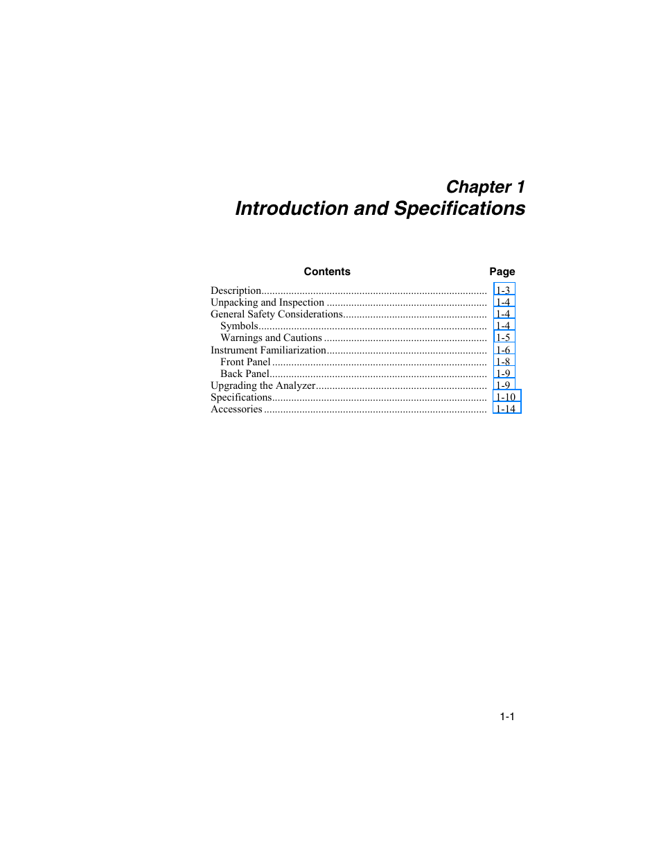 Introduction and specifications, Chapter 1 | Fluke Biomedical QED 6 User Manual | Page 13 / 72