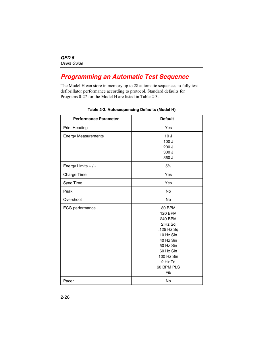 Programming an automatic test sequence | Fluke Biomedical QED 6 User Manual | Page 52 / 72