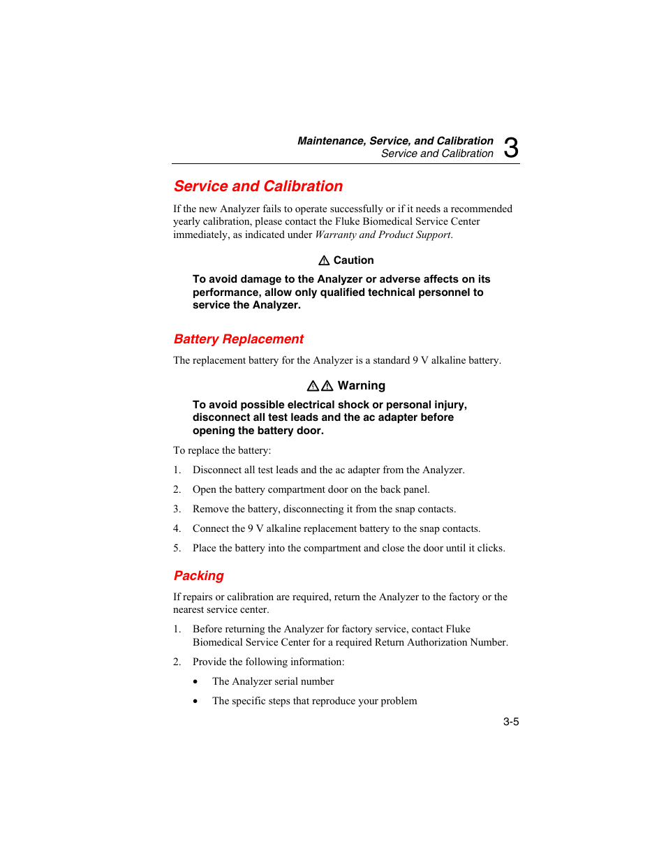 Service and calibration | Fluke Biomedical QED 6 User Manual | Page 71 / 72