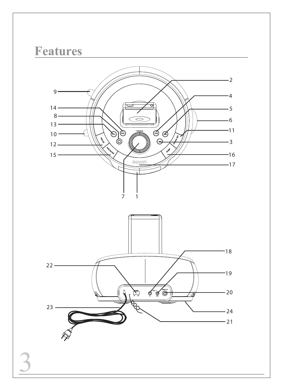 Features | Curtis iP215UK-BLACK User Manual | Page 2 / 7