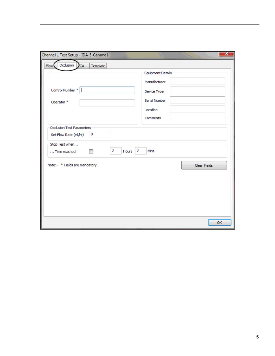 Occlusion test | Fluke Biomedical HydroGraph User Manual | Page 13 / 20