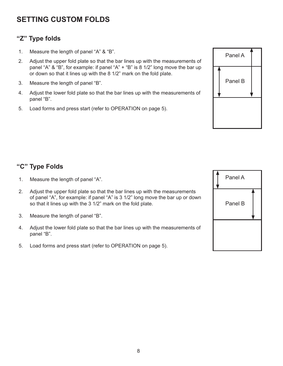 Setting custom folds | Formax FD 1200 User Manual | Page 12 / 15