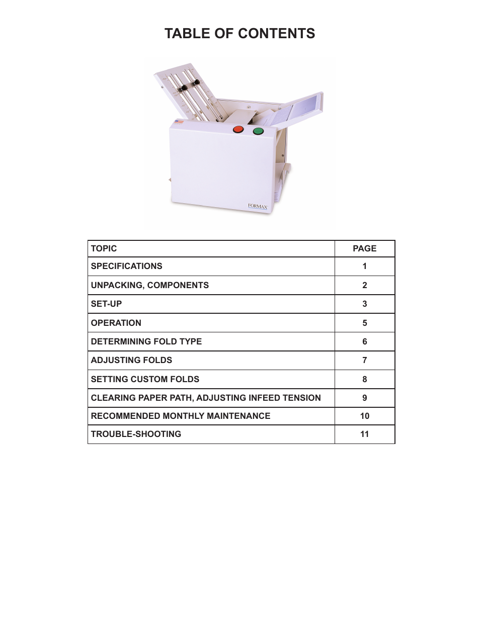 Formax FD 1200 User Manual | Page 3 / 15