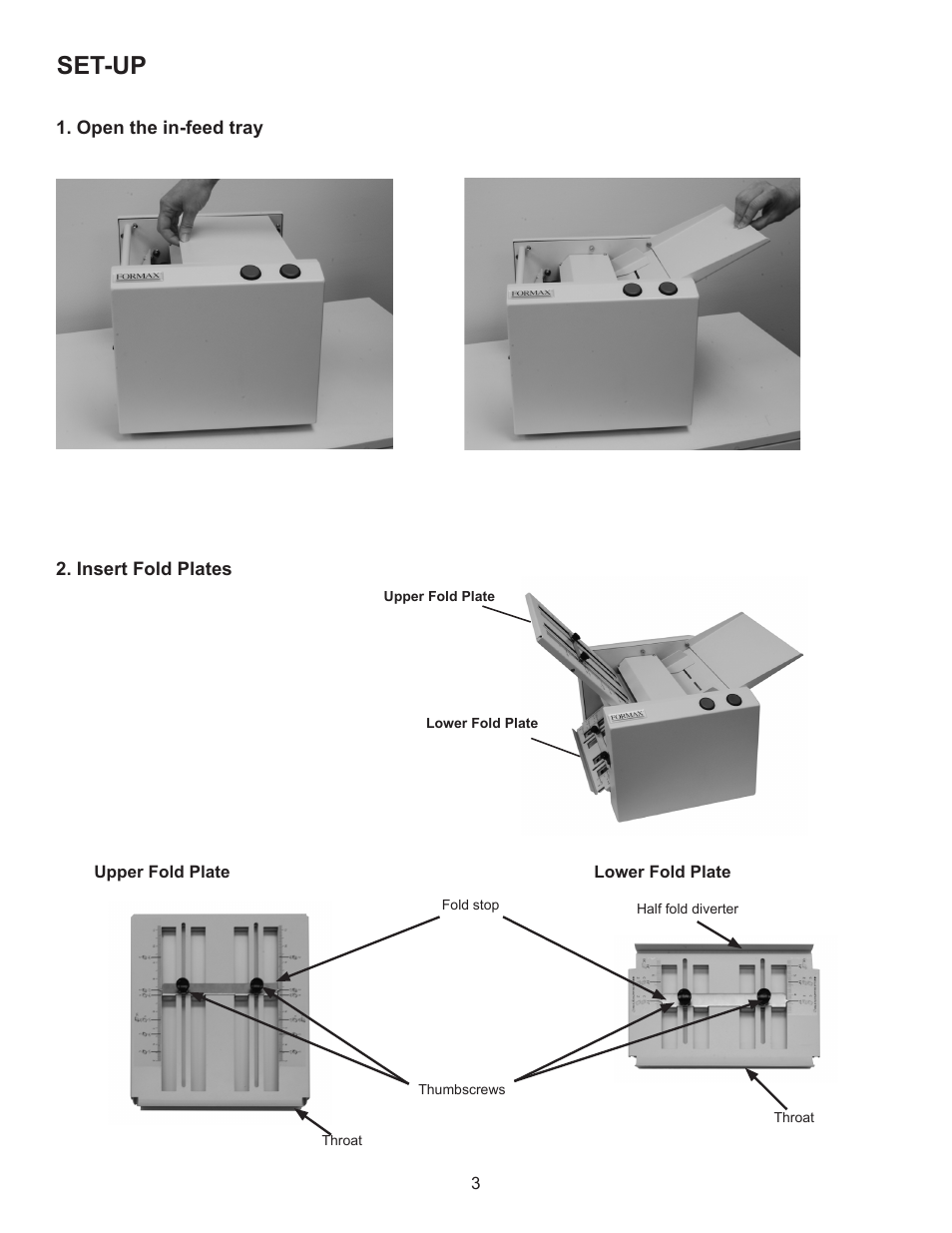 Set-up | Formax FD 1200 User Manual | Page 7 / 15