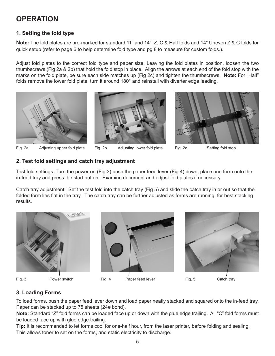 Operation | Formax FD 1200 User Manual | Page 9 / 15