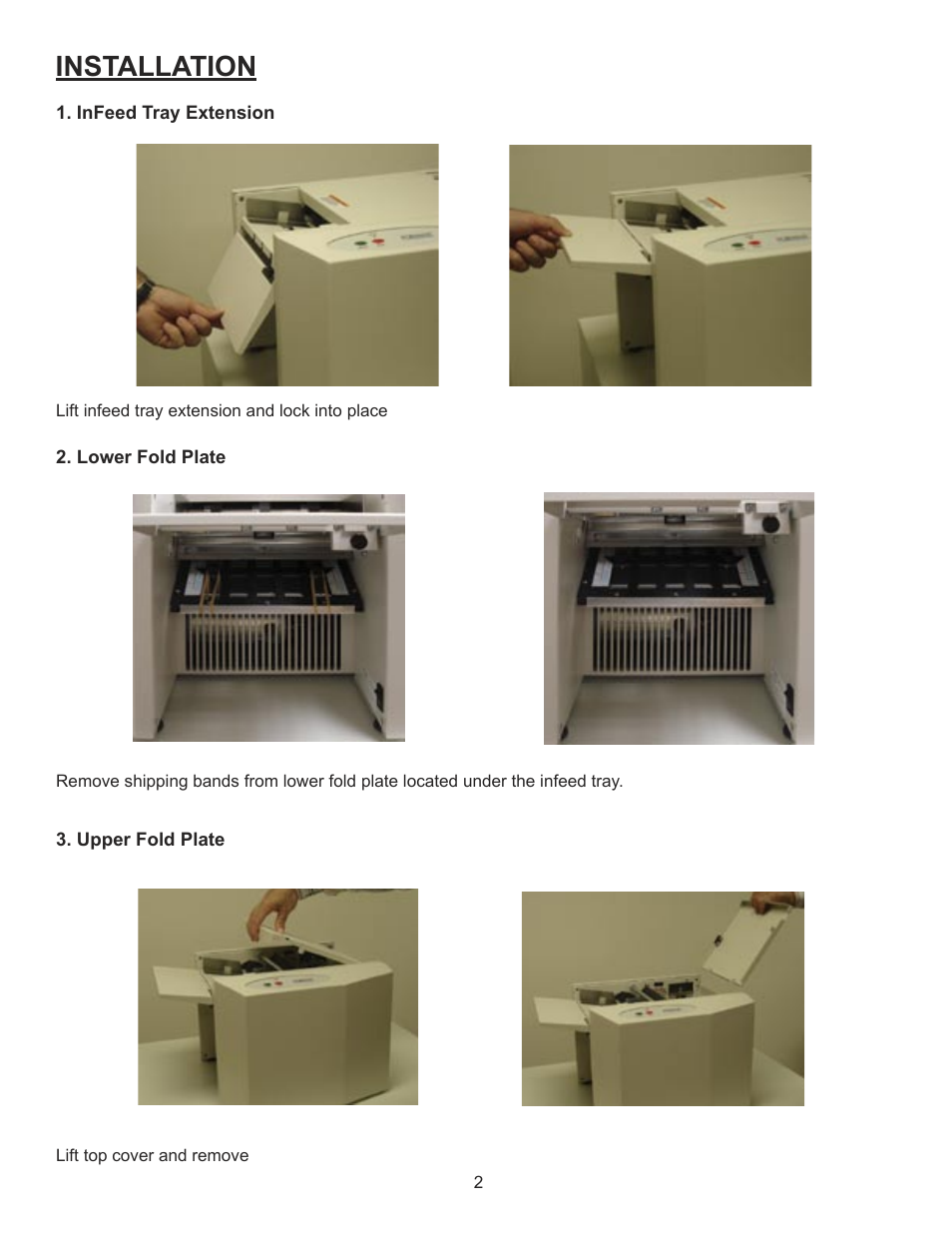 Installation | Formax FD 1400 Quick Setup Guide & Test Sheet User Manual | Page 2 / 9