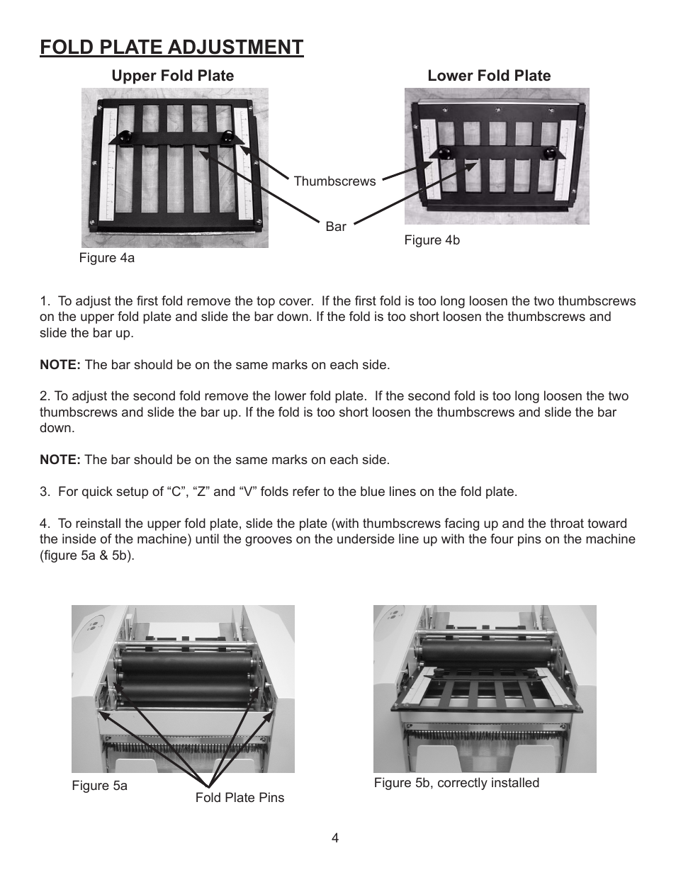 Fold plate adjustment | Formax FD 1500 Plus User Manual | Page 8 / 14