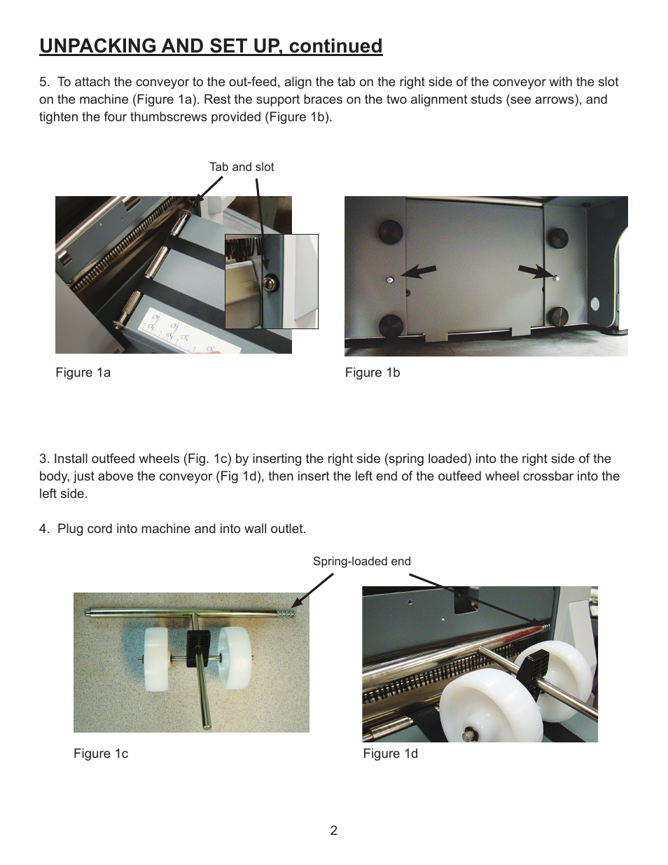 Unpacking and set up, continued | Formax FD 1502 Plus User Manual | Page 6 / 14