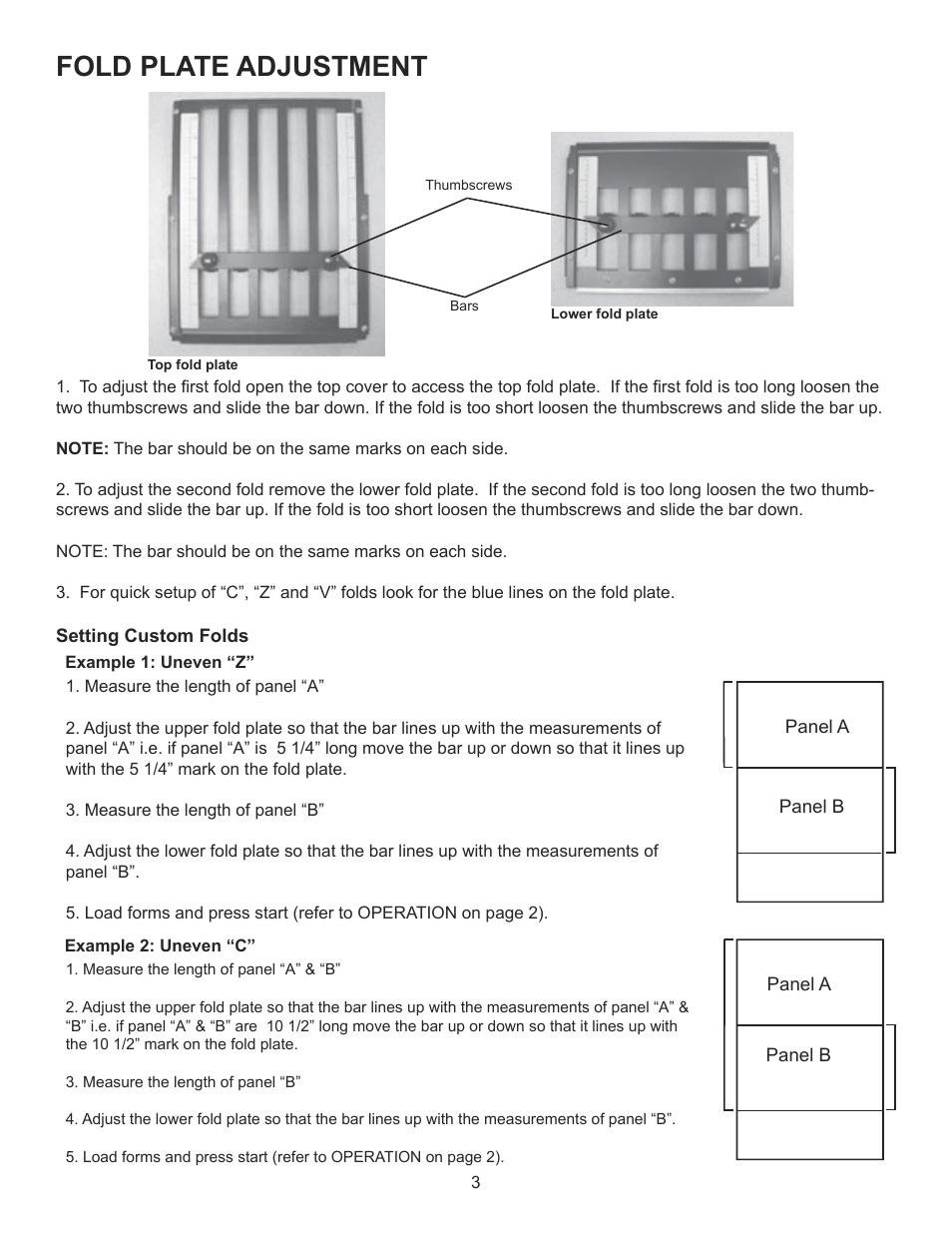 Fold plate adjustment | Formax FD 2000 Operator Manual, 5th Edition User Manual | Page 5 / 10