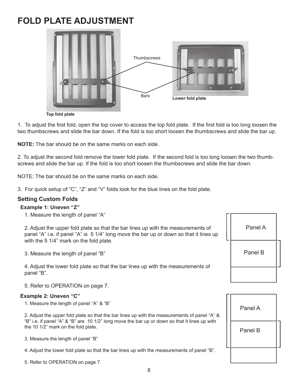 Fold plate adjustment | Formax FD 2000IL System User Manual | Page 12 / 19